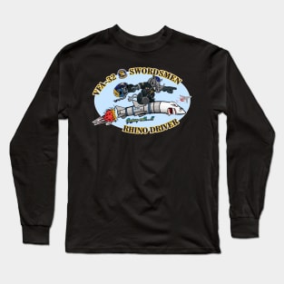 Swordsmen Rhino Nose Art Long Sleeve T-Shirt